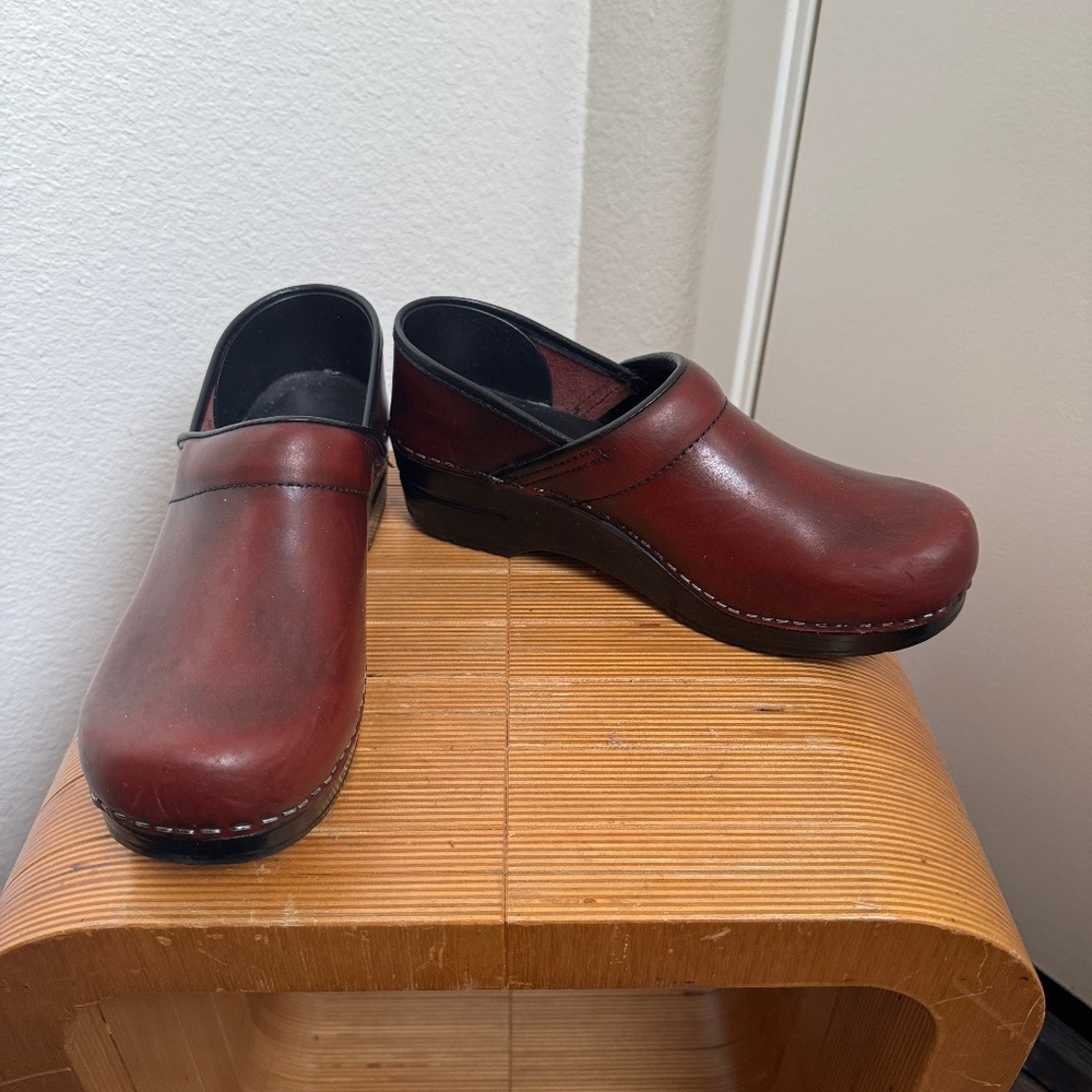 Sanita Burgundy Clogs